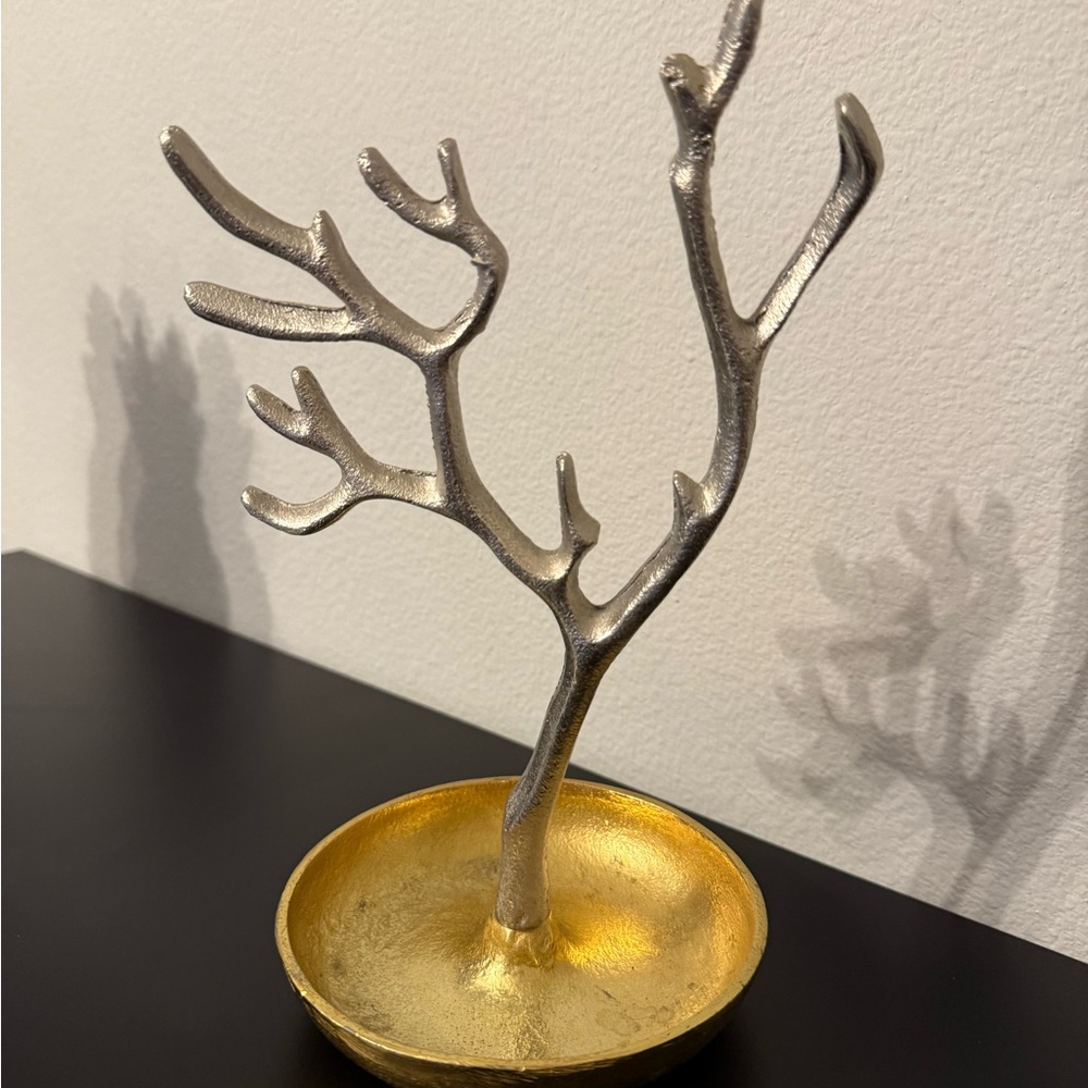 Silver and Gold Jewelry Tree Stand